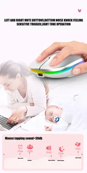 USB Reîncărcabilă RGB Mouse-ul Pentru Laptop, PC, Macbook Mouse de Gaming 2.4 GHz 1600DPI
