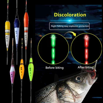 Smart Fishing Float Alarma Muscatura de Pește Momeală LED-uri de Lumină Automată Culoare Schimbare Noaptea Electronice Schimbarea Geamandura Strălucire În Întuneric CR425
