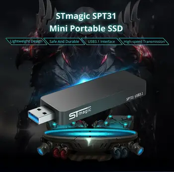 STmagic SPT31 Mini Portable SSD Metal SSD, USB Flash Drive USB 3.1 Extern solid state Disk Viteza de Citire de 500 mb/s 128/256/512GB/1T