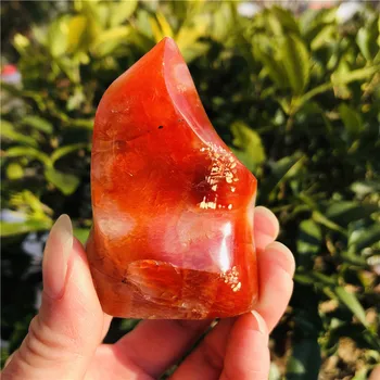 Roșu agat cristal flame naturale de Carneol cuarț lanternă de piatră prețioasă formă liberă cristale de vindecare Reiki decor acasă