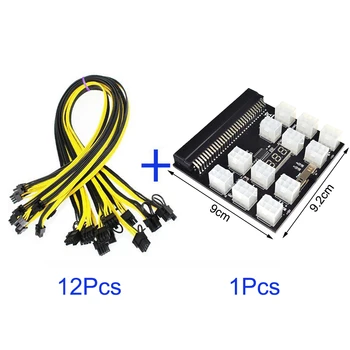 PCI-E Alimentare Breakout Bord Set Adaptor 12/17 Porturi 6pini PSU GPU Converter placa Grafica Cablu de Alimentare Pentru BTC Miner Minier