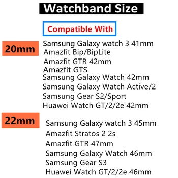 20mm/22mm Huawei Watch GT 2/2e/Pro Curea pentru Samsung S3/S2/Sport, Curea Silicon Galaxy Bratara 3/42mm/46mm/Active 2 Trupa