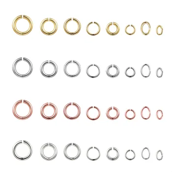 Mibrow 1 Pachet/lot a Crescut de Aur Argint Cupru de Culoare Deschisă Sari Inele Inele Despicate Conectori pentru DIY Cercei Bijuterii a Face Constatări