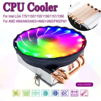 4 Heatpipes Cooler CPU 4pin PWM LED 120mm Ventilatorului de Răcire al Radiatorului Radiator pentru Intel LGA 1150/1151/1155/1156 pentru AMD AM3+ AM3 AM2
