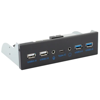 USB 2.0 USB 3.0 3.5 mm Audio de pe Panoul Frontal USB3.0 Hub Splitter Interne Combo Rack Adaptor pentru Desktop 3.5 Inch Floppy Bay