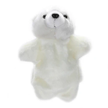 Drăguț Urs Polar Păpușă De Mână De Copii Pentru Copii De Dezvoltare Papusa Moale Jucărie De Pluș Pentru Copii Cadouri Dezvolta Imaginatia, Creativitatea Jucarii