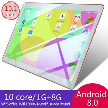 10.1 Inch IPS Ecran Android 8.0 Zece-core Tablet PC 6GB+64GB Sloturi pentru Carduri Dual SIM 3G la Telefon Cu GPS FM (SUA, UE, marea BRITANIE UA)