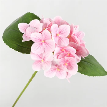 3D Hydrangea cu Frunze de Matase Flori Artificiale pentru Decor Nunta Ornamente False Plante Flores Home Decor de Flori Artificiale