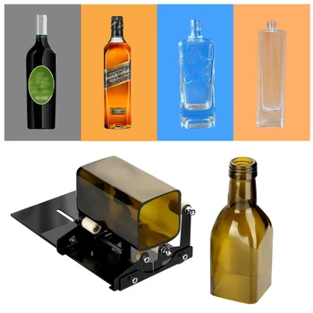 Flacon de sticlă Tăietor Pătrat și Rotund Vin, Bere, Sticlă, Sculpturi Cutter pentru DIY Mașină de tăiat Sticlă Metal Pad Suport Sticla