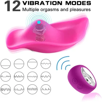 Vibrator Portabil Pentru Femei De Control De La Distanță Chilotei Vibratoare 12 Moduri Impermeabil Invizibil Stimulator Clitoridian Frământa Jucarii Sexuale