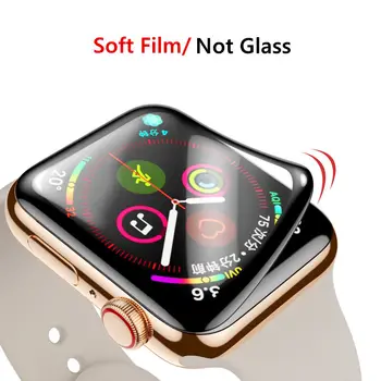 Moale de Sticlă Pentru Apple Watch 6 5 4 se 44mm 40mm iWatch seria 3 42mm 38mm 9D HD (Nu Călită) Film Apple watch Ecran Protector