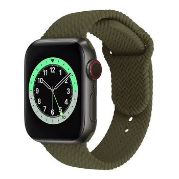 Curea Pentru Apple watch band 44mm 40mm 38mm 42mm Sport Împletite vene Silicon bratara smartwatch iWatch 3 4 5 se seria 6