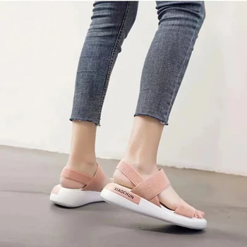 Femei sandale sport 2021 vara noi cu fund plat sălbatice zână stil roman pantofi Femei cu talpi groase non-alunecare pantofi de plaja