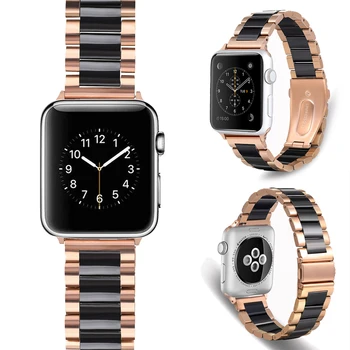 Potrivit pentru Apple Watch band curea 40mm/38mm/44mm/42mm metal ceramică iwatch seria 6 5/4/3/2/1 din oțel inoxidabil, ceramica curea