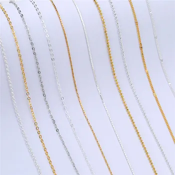 10buc cu Diametrul de 1 mm Colier de Cupru Lanțuri Vrac de Aur de Argint de Culoare Minge Șarpe Link-ul de Lanțuri Mulțime De Diy Bijuterii Accesorii