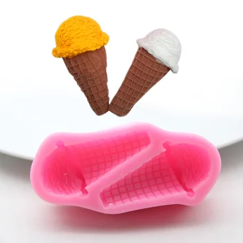 3D Înghețată de Ciocolată Forma Mucegai Silicon Bomboane de Ciocolată Lut Polimeric, Matrițe DIY Petrecere Tort de Decorare