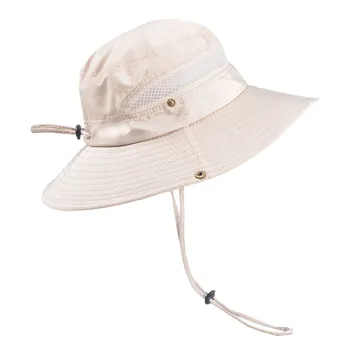 În Aer Liber De Vară Pălărie De Soare De Protecție Găleată Plasă Boonie Hat Solid Pescuit Capac Gros De Vânzări Directe În Aer Liber Capac 2021 Inalta Calitate