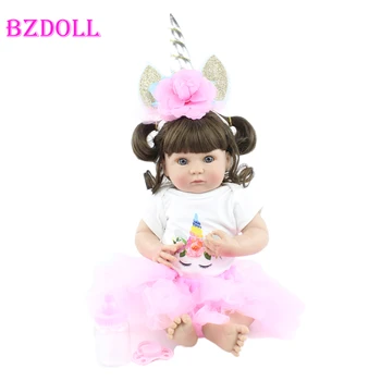 40cm Plin de Silicon Corpul Renăscut Baby Doll Pentru Fata Vinil Moale Mini Bebe Bonecas se Scalde Copilul Dress Up Jucărie Copii Cadou de Ziua de nastere