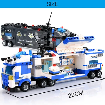 762+pc-uri DIY Oraș Blocuri Mașină de Poliție Elicopter Constructii Blocuri Seturi de cuburi de Construcție, Jucării Pentru Copii Cadouri