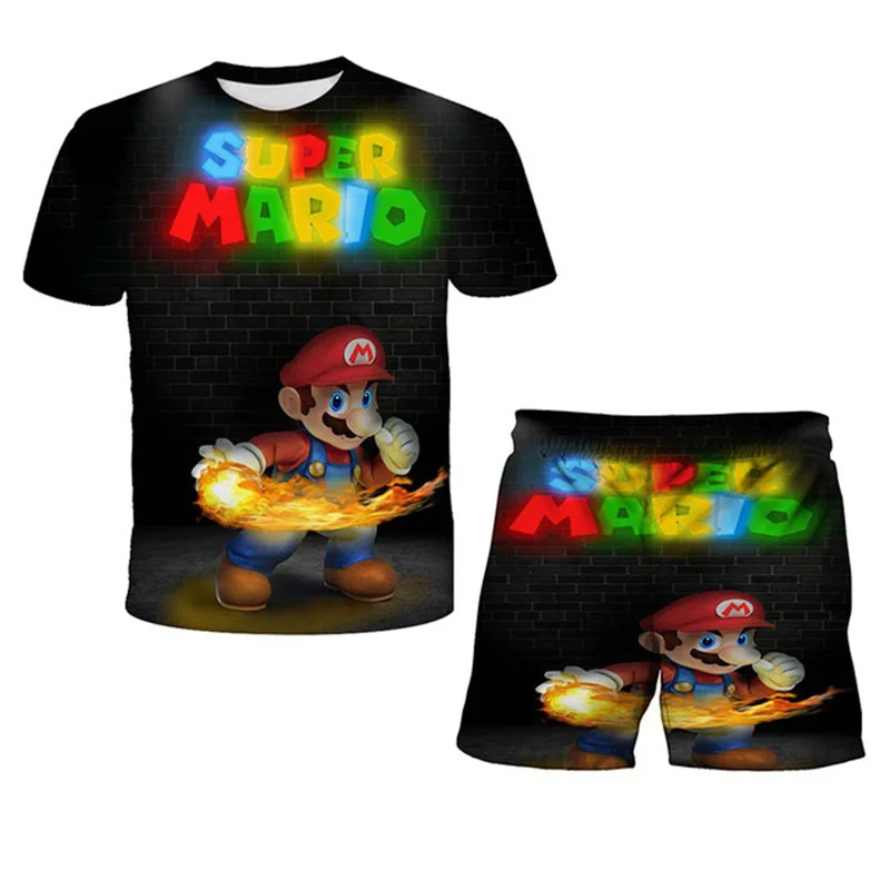 Aggressive reflect cafeteria Mario desene animate copii, haine noi de moda fierbinte amuzant pentru  copii t-shirt fără capac + pantaloni scurți sport casual costum de moda  cumpara - En-gros ~ Buvette.ro