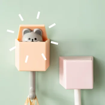Creativ Scoate Capul În Stil Pisica În Formă De Cârlig Puternic Și Fără Sudură Fără Pumni Cârlige Drăguț Bucătărie Și Ușa De La Dormitor Umerase