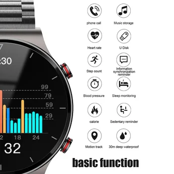 Muzica Ceas Inteligent Bărbați Bluetooth Apel Personalizate Dial Bratara Heart Rate Monitor de Fitness Smartwatch Pentru Android iOS Samsung Huawei