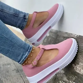 Femei Sandale Casual, Pantofi Wedge Femeie Catarama Curea de Paie Gros de Jos Flats Sandale cu Platforma Turma de sex Feminin Pantofi de Vară 2021