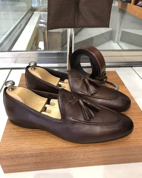 Noua Moda de Înaltă Calitate pentru Bărbați Pantofi de Lux din Piele Pu Franjuri Mocasini Pantofi Pantofi Casual pentru Barbati Zapatos De Hombre HG308