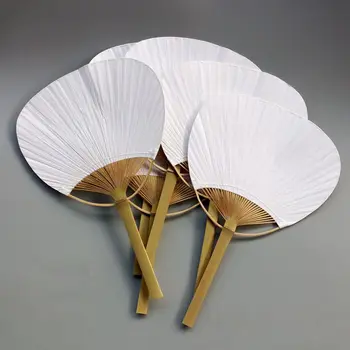 20buc alb Pur mâner de bambus gol caligrafie gol pictura grup ventilator ventilator ventilator ventilator alb