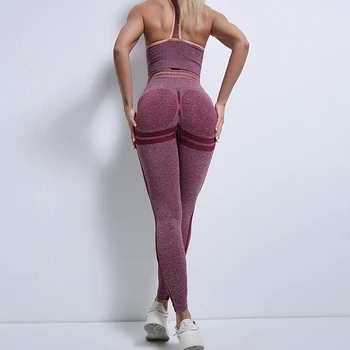 Noi Elastic Sală De Fitness, Jambiere Burtica Control Yoga Pantaloni Talie Mare Sport De Impact Fără Sudură Jambiere Violet Rulează Pantaloni Femei