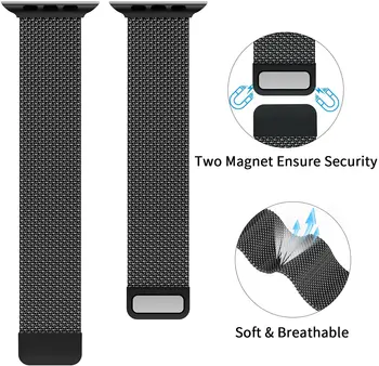 Curea Pentru Apple watch Band 44mm 40mm 38mm 42mm 44 mm Dotari Magnetic Bucla de Metal smartwatch-bratara iWatch serie 3 4 5 6 se