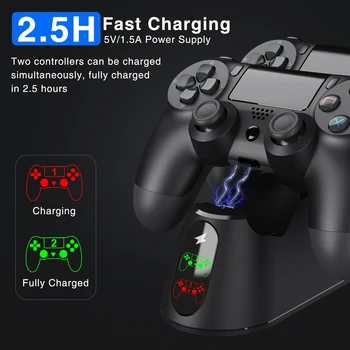 Pentru PS4 Controler de Încărcare Stație de Andocare Joystick Dual Charger Stand cu Statutul de Afișare Ecran pentru PlayStation 4/PS4 Slim/Pro