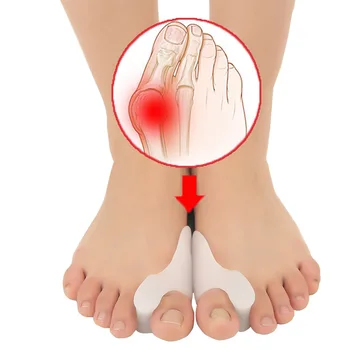 4Pair Silicon Gel Degetul mare Corector de Inflamație la picior Deget de la picior Protector Separator de Hallux Valgus Degetul Îndreptat Picior de Îngrijire Relief Tampoane