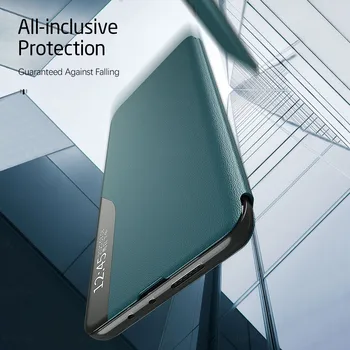 Pentru Samsung Galaxy S20 FE Caz Trei generații Smart View din Piele Flip Cover Pentru Samsung S20 S21 Ultra S10 S9 S8 Plus Caz