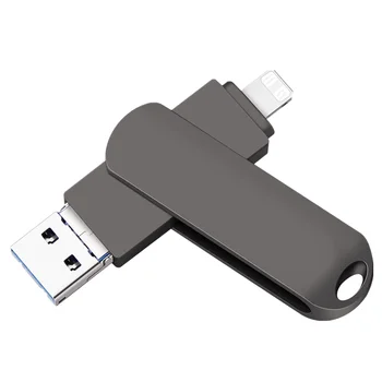 Noul metal Unitate Flash USB pen dirve de Mare Viteză USB Memory Stick de 64GB, 128GB 16G 32G 8G U disc Pentru iPhone X 8 7 6 Plus 5s 3.0