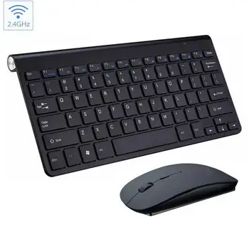 2020 Nou de 2.4 G Wireless Tăcut Tastatura Și Mouse-ul Mini Multimedia Keyboard Mouse Combo Set Pentru Notebook Laptop, Desktop PC