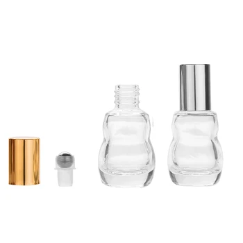 MUB - 6.5 ml Mini Sticlă Transparentă Bilă de Oțel Sticla pentru Ulei Esential de Călătorie Portabil Rola Pe Sticla de Parfum Container Gol