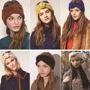 2020 Nou Toamna Iarna mai Cald Ureche Tricotate Bentita pentru Femei Fete Solid de Lână, Pălării Turban Păr Trupa Cap de Folie pentru Doamna