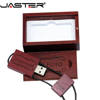 JASTER fierbinte de vânzare Metri de frânghie de lemn USB + CUTIE gratuit logo-ul personalizat USB 2.0 4GB 8GB 16GB 32GB 64GB USB flash drive