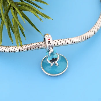 2021 bijoux femme Argint 925 Email Legăna Margele Farmecul Original se Potrivesc Pandora Brățară Colier Bijuterii de Luare