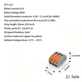 Mini transparent universal rapid conectori de sârmă maneta-nuci compact driver filare conector -212 213 214 215 218