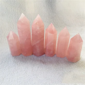 40-80mm Naturale Roz de Cristal de Cuart roz Bagheta Punct de Vindecare Piatră Minerală Baghetă Magică Rock Decor Acasă Geode de Ametist Cuart roz
