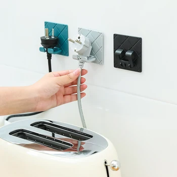 Mufă Soclu Fir Suport Cârlig Plug Organizator de Cablu Pentru Camera de zi Studiu Bucătărie Toaletă Spălătorie, Birou de Alimentare USB