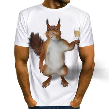 2021 cele mai Recente Bărbați Veveriță tricou 3d Imprimate Tricou Animal Grafic Drăguț Distracție Model de Top Bărbați Și Femei/copii Drăguț Câine Fata T-s