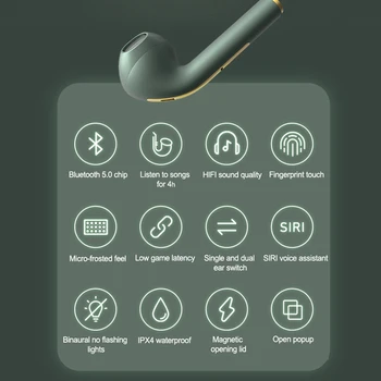 KNUPATH Noi TWS Căști Bluetooth Stereo Adevărat Căști fără Fir Căști În Ureche Căști Handsfree Muguri Ureche Pentru Telefonul Mobil