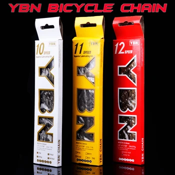 Transport gratuit YBN X12L x10 x10sl x9sl x11sl lanț de bicicletă 9 10 11 de aur drum de munte cu bicicleta SHIMANO sram 116 lungime