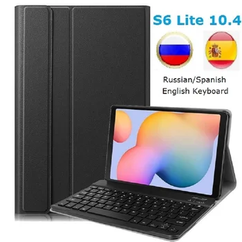Slim Coque pentru Samsung Tab S6 Lite 10.4 P610 P615 Caz cu Tastatură rusă spaniolă Pentru Samsung S6lite 10.4 P610 Capac Tastatură
