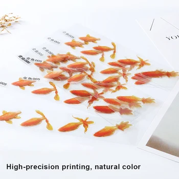 10BUC Artizanale 3D Rășină Picturi 3D Peștișor de aur Autocolante pentru DIY Rășină Epoxidică Ambarcațiunile de Promovare