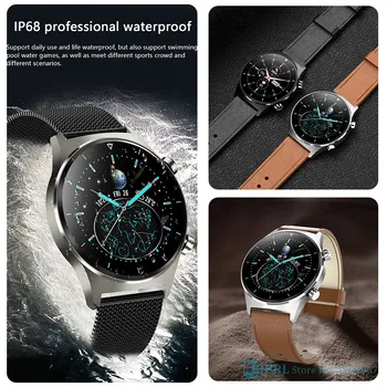 De lux Bandă de Oțel Ceas Inteligent Bărbați Smartwatch Full Touch de Fitness tracker Inteligent Ceas Pentru Android IOS watchproof-Ceas Inteligent