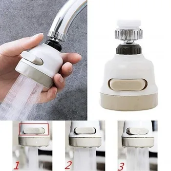 Multi bucătărie Robinet conector duș cu apă economizor de trei ajustare universală rotație stropi dovada cap robinet cu adaptor
